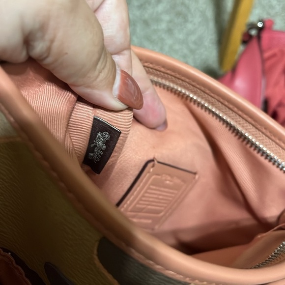 Coach Pink Camouflage Leather Crossbody w/ Adjustable Strap - Picture 13 of 13